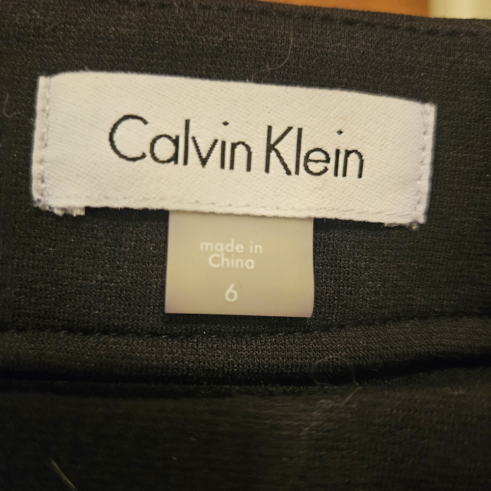 Calvin Klein Black and Light Gray Sheath Midi Dress - Picture 3 of 5